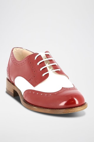 Lakleren Derby's Vaillant Rood en Wit