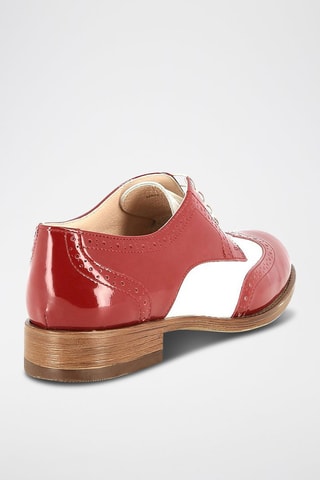 Lakleren Derby's Vaillant Rood en Wit