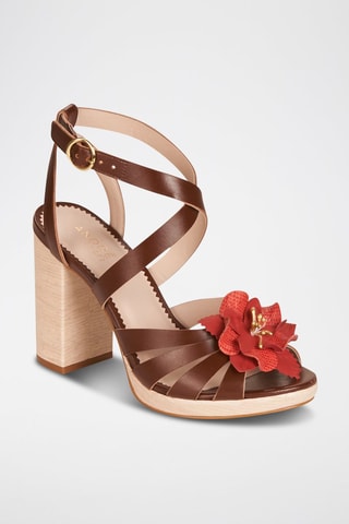 Leren Sandalen met Hak L’audacieuse - Bruin