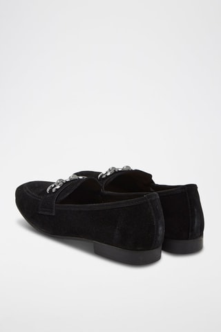 Splitleren Mocassins Zwart