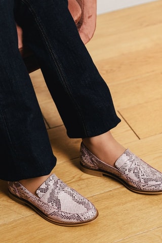 Mocassins en cuir Cadette Rose