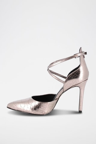 Leren Pumps Evidente Zilverkleurig