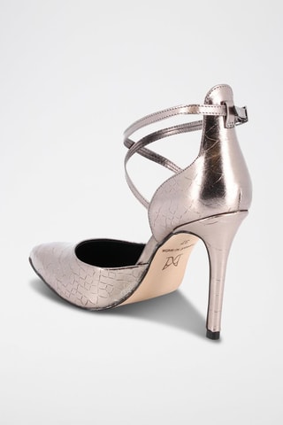Leren Pumps Evidente Zilverkleurig