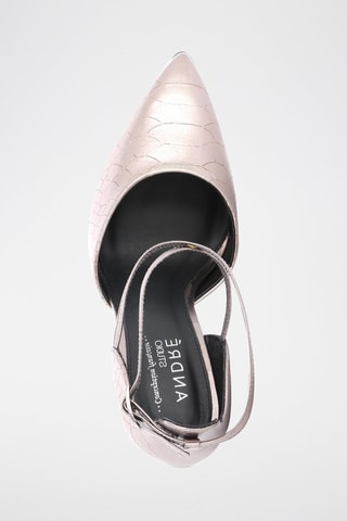 Leren Pumps Evidente Zilverkleurig