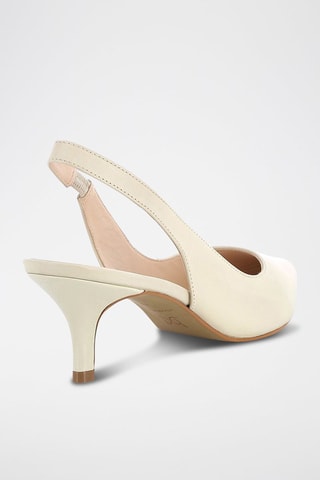 Zapatos de piel de tacón Enjouee - Blanco