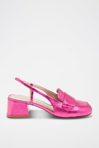 Leren Pumps Fuchsia