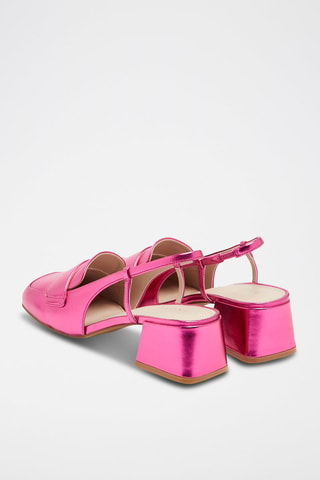 Leren Pumps Fuchsia
