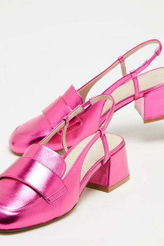 Leren Pumps Fuchsia