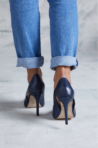 Leren Pumps Elancee Marineblauw
