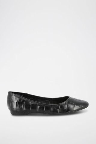 Leren Ballerina's Etourdie Zwart