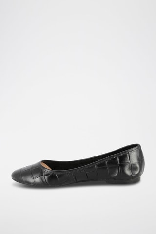 Leren Ballerina's Etourdie Zwart