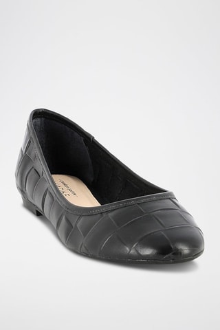 Leren Ballerina's Etourdie Zwart
