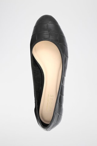 Leren Ballerina's Etourdie Zwart