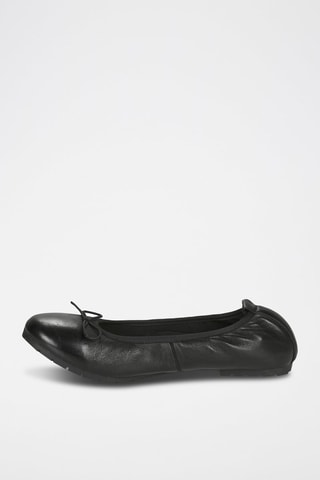 Leren Ballerina's Zwart