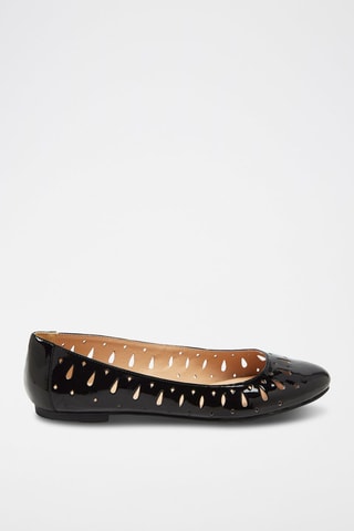 Ballerine in vernice - Nero