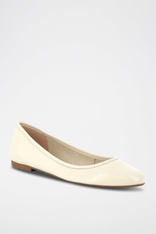 Ballerine in pelle Insouciante - Bianco