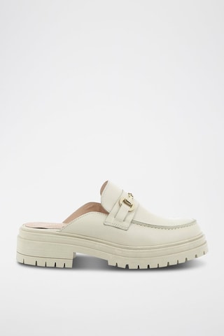 Leren Clogs Admete Beige