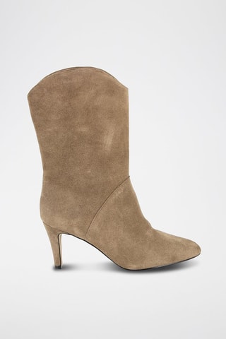 Nubuck Enkellaarzen Elda  Taupe