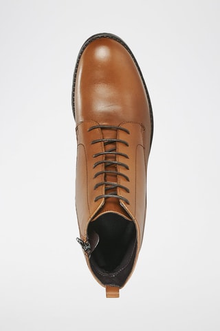 Leren Enkellaarzen Camel