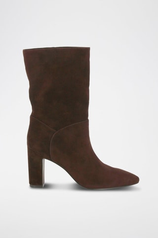 Nubuck Enkellaarzen Giustina Bruin