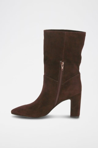 Nubuck Enkellaarzen Giustina Bruin
