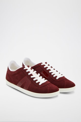 Leren Sneakers Bordeauxrood