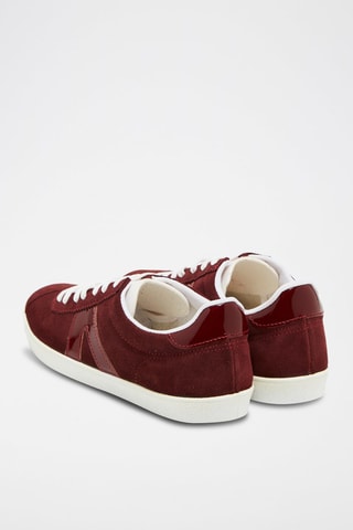 Leren Sneakers Bordeauxrood