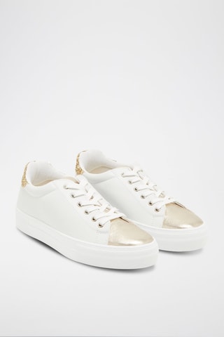 Sneakers Goudkleurig en Wit 