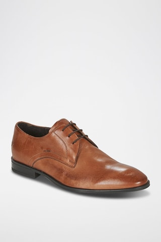 Stringate in pelle Axten - Marrone