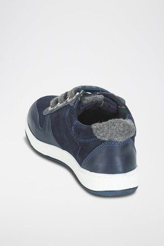 Leren Sneakers Carreaux - Marineblauw