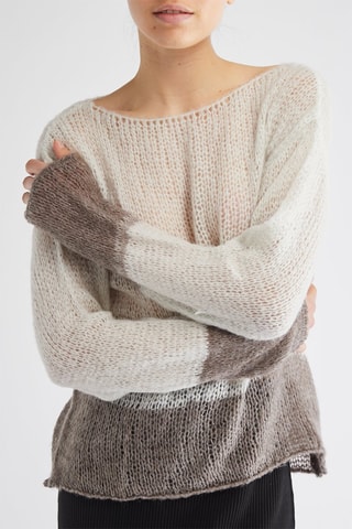 Pull - Beige et gris
