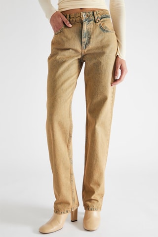 Jean droit mid-rise - Beige