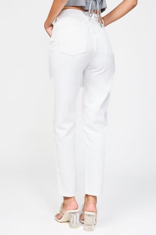 Jean mom - Blanc