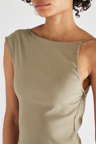 Robe fourreau sans manches - Kaki
