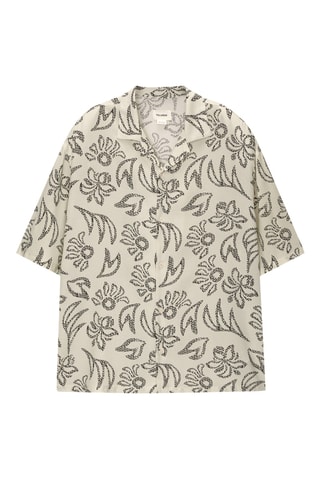 Chemise - Beige et noir