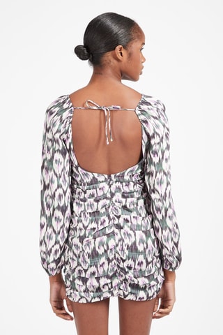 Robe drapée Blanc et noir