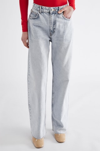 Jean droit taille haute - Bleu