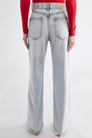 Jean droit taille haute - Bleu