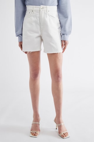 Bermuda taille haute - Blanc