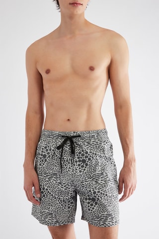 Short de bain - Blanc et noir