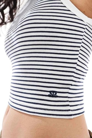 Crop top - Blanc et noir