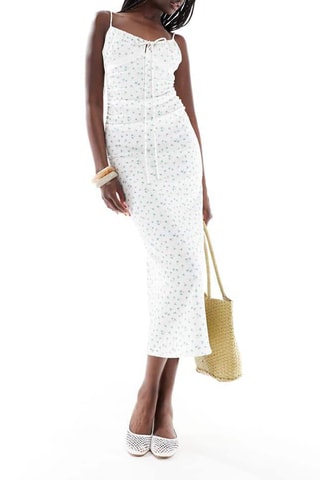 Robe midi - Blanc