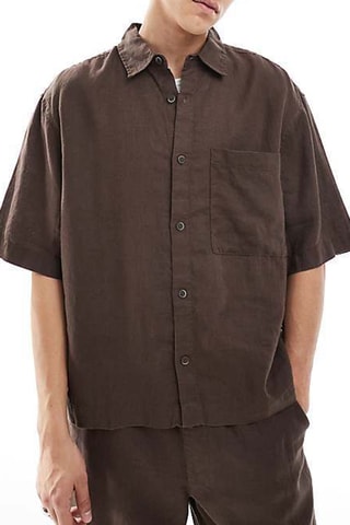 Chemise en lin - Marron