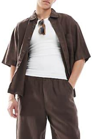 Chemise en lin - Marron