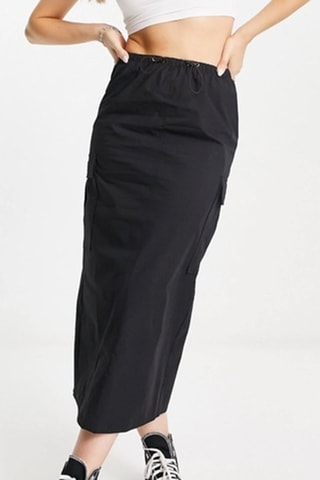Jupe droite taille haute - Noir