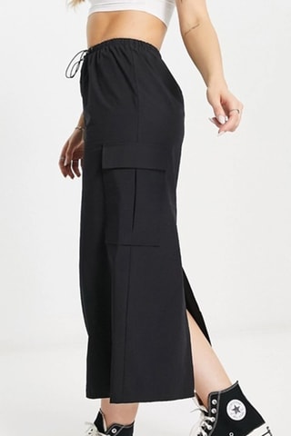 Jupe droite taille haute - Noir