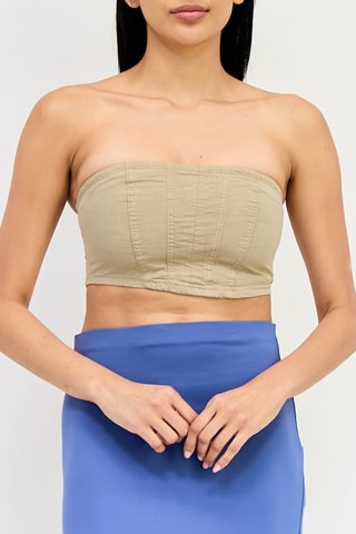 Crop top bustier - Beige