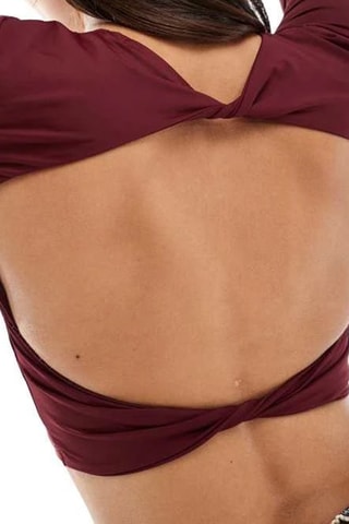 Crop top en laine - Bordeaux