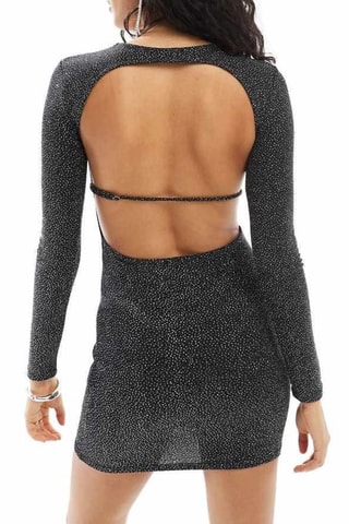 Robe fourreau - Noir chiné