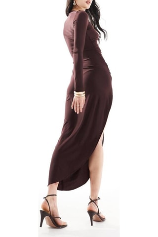 Robe asymétrique - Marron